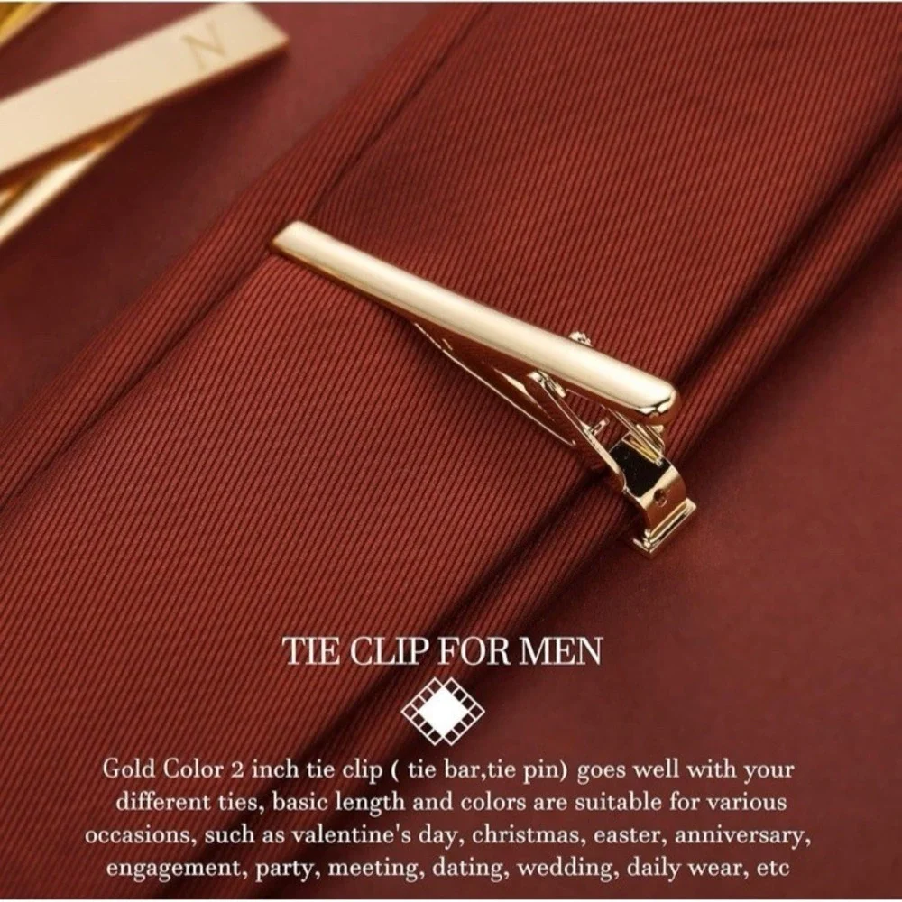 HAWSON Tie Clips, Cufflinks, Tie Tack &‎ Lapel Pins for Men-Suitable for N-4pcs